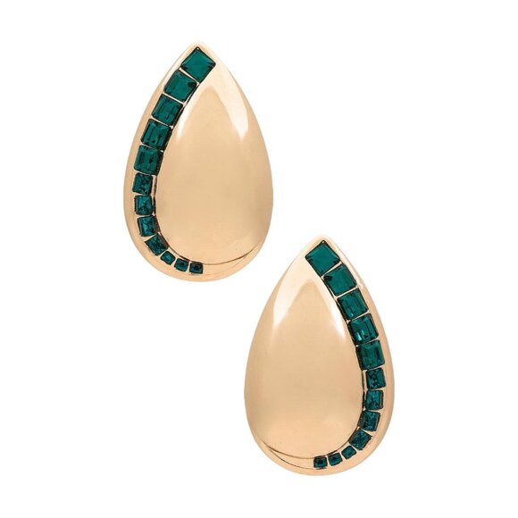 8 Other Reasons Teardrop Earrings in Gold & Green One Size Womens - Picture 1 of 6